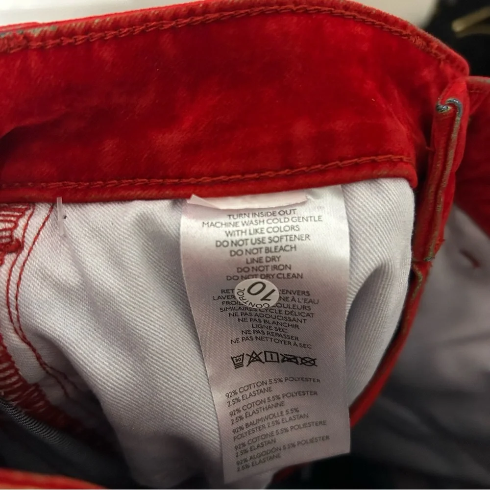 Anthropologie Pilcro The Annie Flocked High-Rise Straight-Leg Jeans - Picture 15 of 16